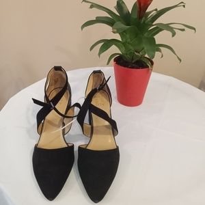 Naturalizer Womens Pumps | Samosa Black Suede/Croco Synthetic